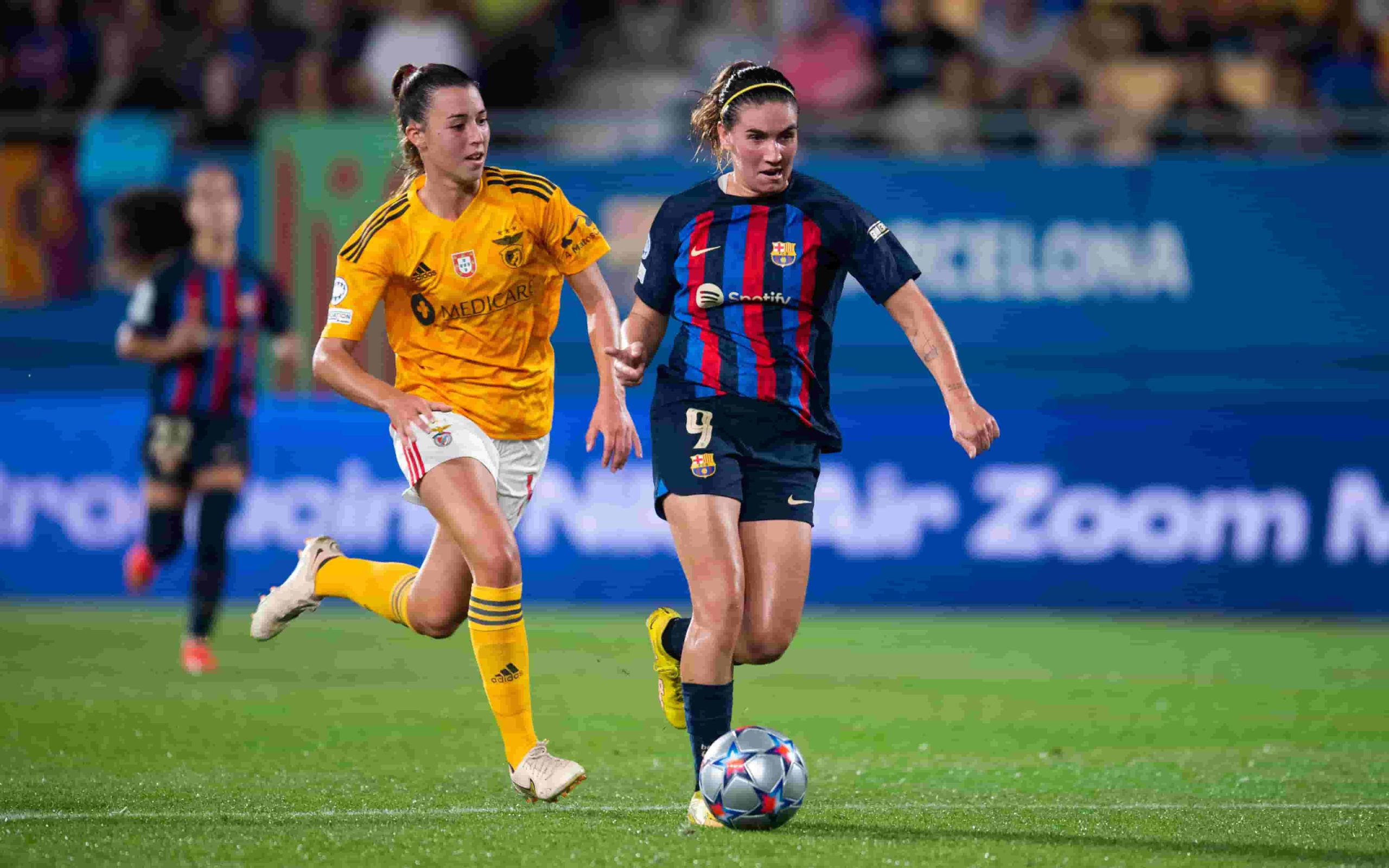 Imagen del partido de ida entre Barça y Benfica, donde las culés ganaron por 9-0. Créditos: Web FC Barcelona