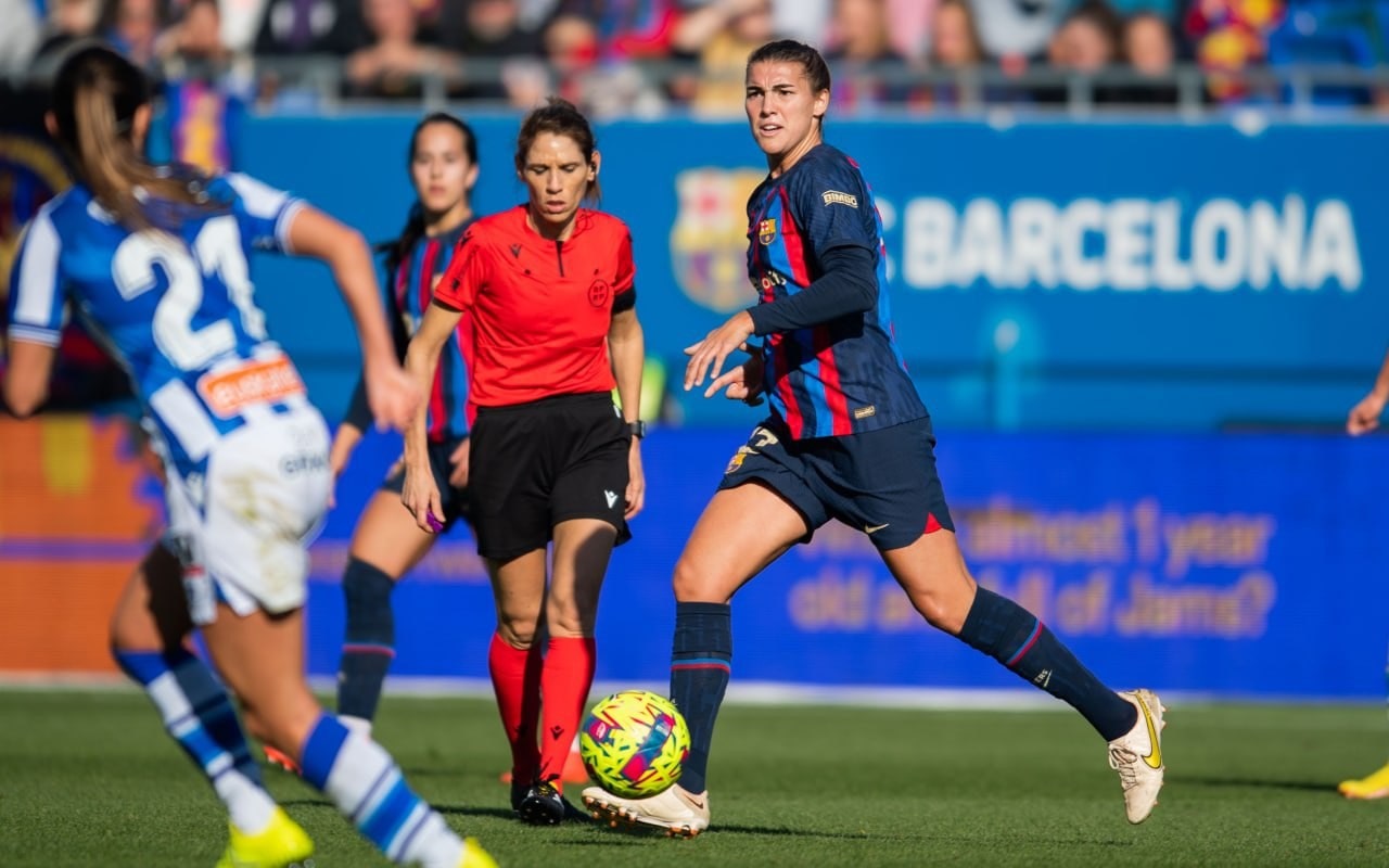 El Barça ha logrado marcar el gol de la victoria ante la Real Sociedad en el minuto 89. Creditos: Twitter FCBfemeni