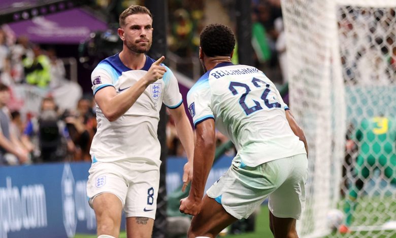 Celebración del gol de Henderson