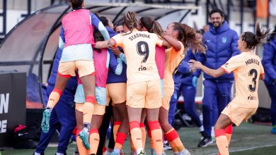 Celebración gol de Marta Cardona ante el Valencia