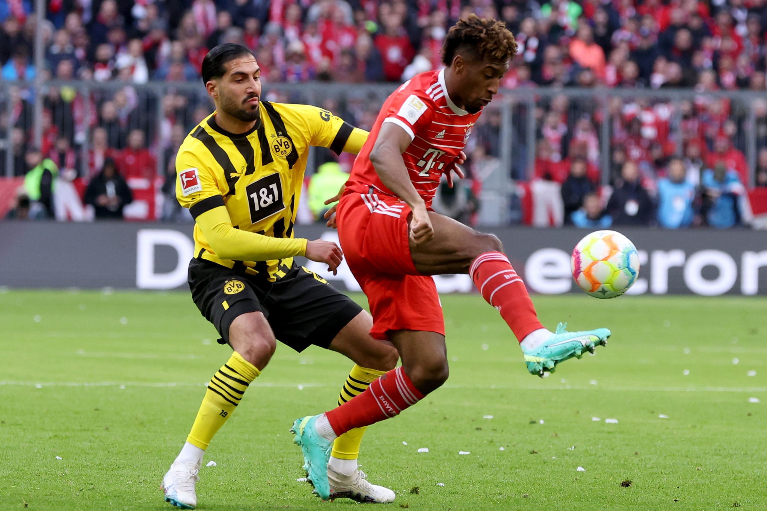 Bayern y Dortmund en pelea durante un partido