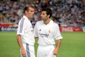 Zidane y Figo en 2001
