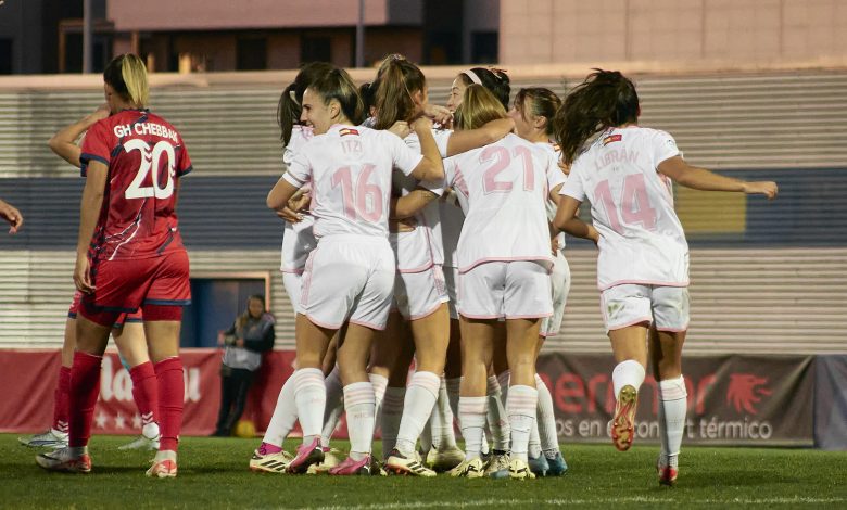 Madrid CFF celebra una victoria complicada contra el Levante Las Planas.