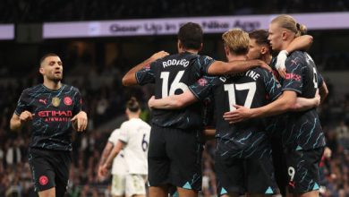 Celebració del gol de Haaland