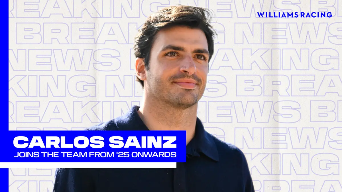 Fichaje de Carlos Sainz por Williams Racing. Fuente: Williams