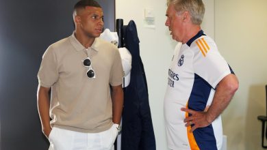 Ancelotti y Mbappé. Real Madrid CF.