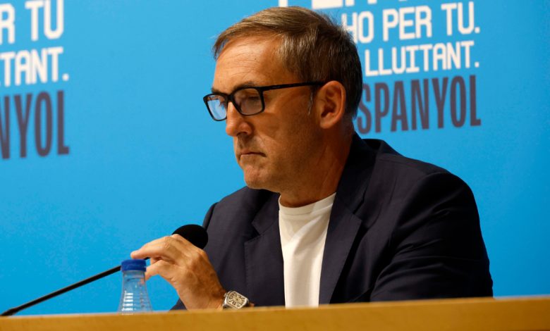 Fran Garagarza en la presentación de los nuevos dos fichajes del Espanyol