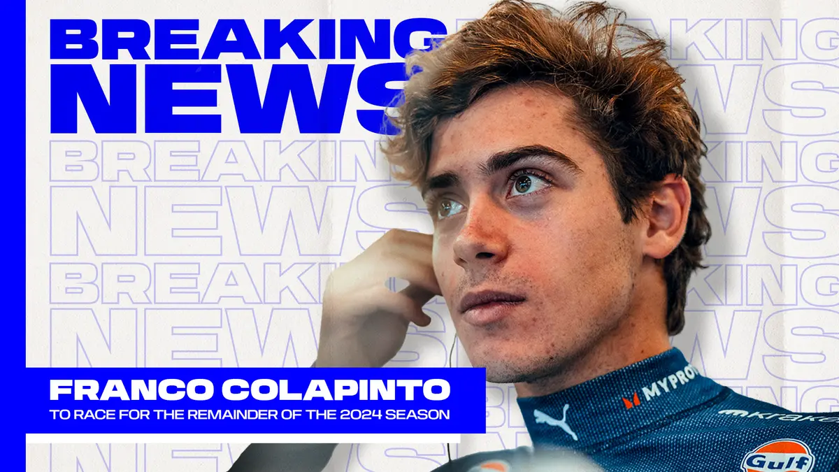 Franco Colapinto se convierte en piloto para Williams. Fuente: Williams