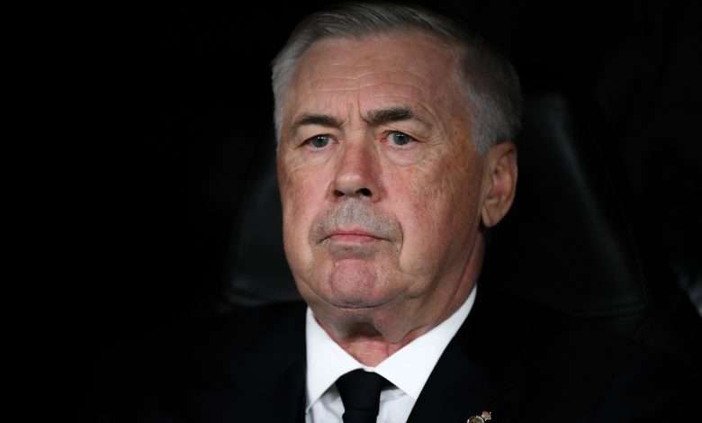 MADRID, SPAIN - SEPTEMBER 17: Head coach Carlo Ancelotti of Real Madrid CF looks on during the UEFA Champions League 2024/25 League Phase MD1 match between Real Madrid CF and VfB Stuttgart at Estadio Santiago Bernabeu on September 17, 2024 in Madrid, Spain. (Photo by David Ramos/Getty Images)