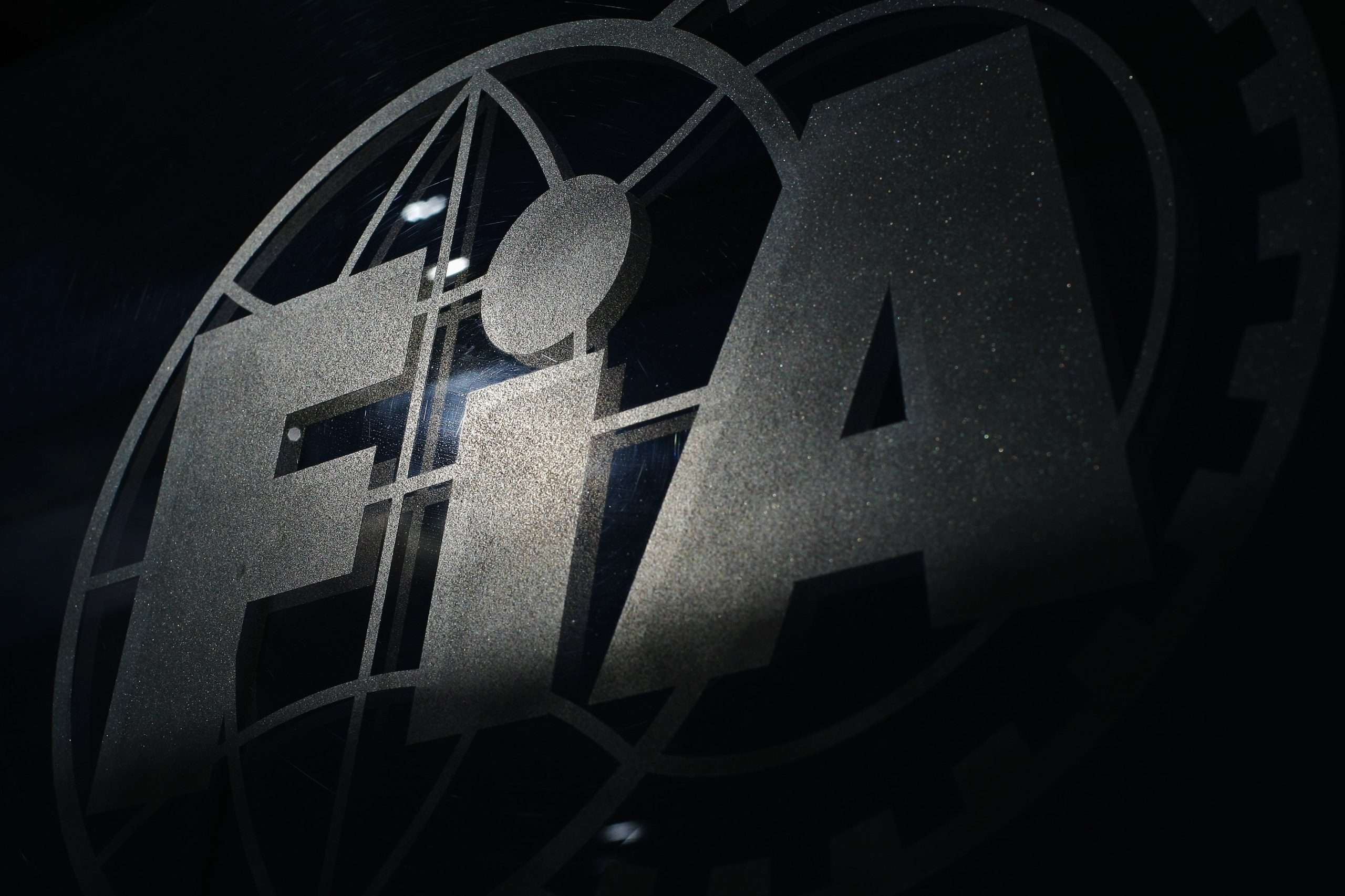 NURBURG, GERMANY - JULY 11: Logo on the side of the F.I.A. motorhome is seen following qualifying for the German Formula One Grand Prix at Nurburgring on July 11, 2009 in Nurburg, Germany. (Photo by Vladimir Rys/Bongarts/Getty Images)