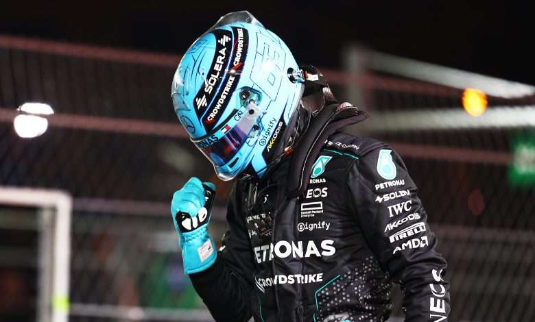 George Russell vuela en Las Vegas