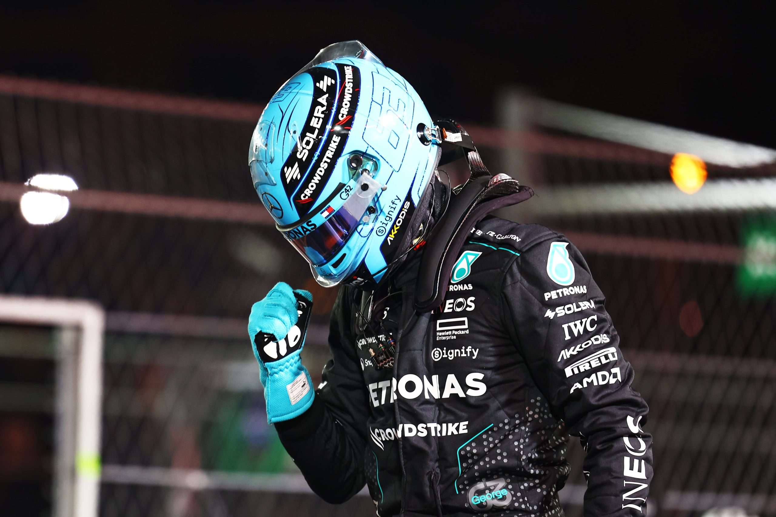 George Russell vuela en Las Vegas