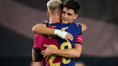 Pau Víctor y Dani Olmo. Imagen vía FC Barcelona.