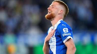 Carlos Vicente celebrando un gol