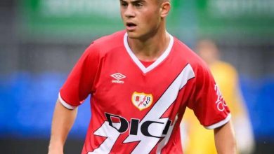 Becerra partido de pretemporada 2025. Rayo Vallecano.