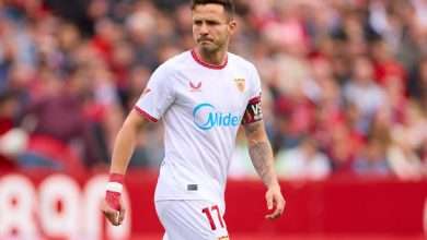 SEVILLE, SPAIN - MARCH 16: Saul Niguez of Sevilla FC looks on during the LaLiga match between Sevilla FC and Athletic Club at Estadio Ramon Sanchez Pizjuan on March 16, 2025 in Seville, Spain.