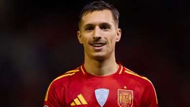 CORDOBA, SPAIN - OCTOBER 15: Bryan Zaragoz of Spain looks on during the UEFA Nations League 2024/25 League A Group A4 match between Spain and Serbia at Estadio Nuevo Arcangel on October 15, 2024 in Cordoba, Spain. (Photo by Fran Santiago/Getty Images)