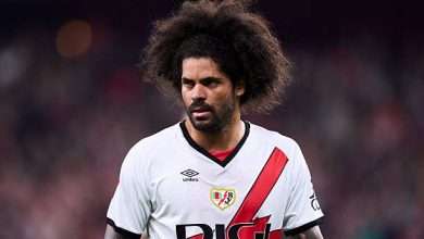 MADRID, SPAIN - MAY 02: Aridane Hernandez of Rayo Vallecano in action during the LaLiga EA Sports match between Rayo Vallecano and Getafe CF at Estadio de Vallecas on May 02, 2025, in Madrid, Spain.