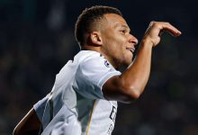 Kylian Mbappé en el partido de Champions League: Real Madrid - Kairat Almaty
