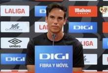 rueda de prensa del entrenador del Rayo Vallecano, en la previa del partido contra el Celta