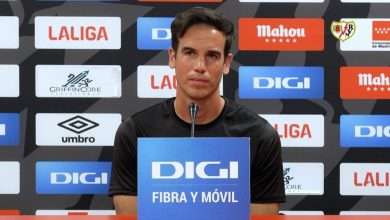 rueda de prensa del entrenador del Rayo Vallecano, en la previa del partido contra el Celta