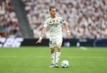 Franco Mastantuono of Real Madrid during the LaLiga EA Sports match between Real Madrid CF and RCD Espanyol de Barcelona at Estadio Santiago Bernabeu on September 20, 2025 in Madrid, Spain. (Photo by Florencia Tan Jun/Getty Images)