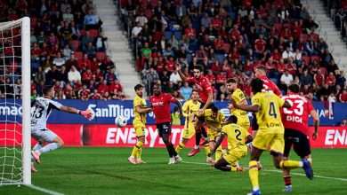 PAMPLONA, SPAIN - OCTOBER 03: Alejandro Catena of CA Osasuna scoring his team's second goal during the LaLiga EA Sports match between CA Osasuna and Getafe CF at Estadio El Sadar on October 03, 2025 in Pamplona, Spain. (Photo by Juan Manuel Serrano Arce/Getty Images)