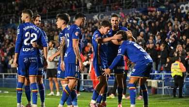 GETAFE, SPAIN - OCTOBER 31: Mario Martín of Getafe CFcelebrates scoring his team's opening goal during the LaLiga EA Sports match between Getafe CF and Girona FC at Coliseum Alfonso Perez on October 31, 2025 in Getafe, Spain. (Photo by Denis Doyle/Getty Images)