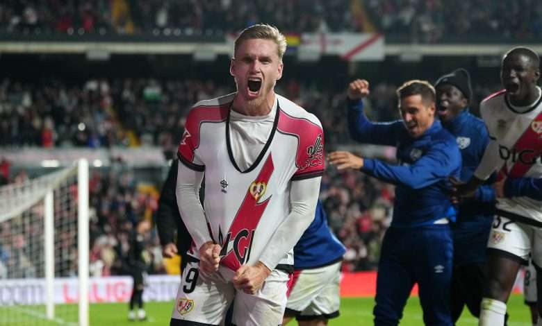 Victoria agónica del Rayo Vallecano con un gol de Alemão en el minuto 90 en su encuentro ante el Deportivo Alavés.