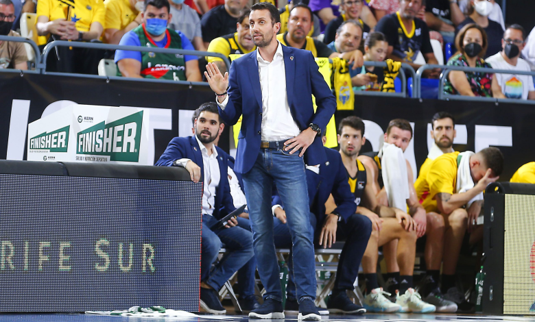 Marco Justo en su etapa como segundo entrenador del Lenovo Tenerife