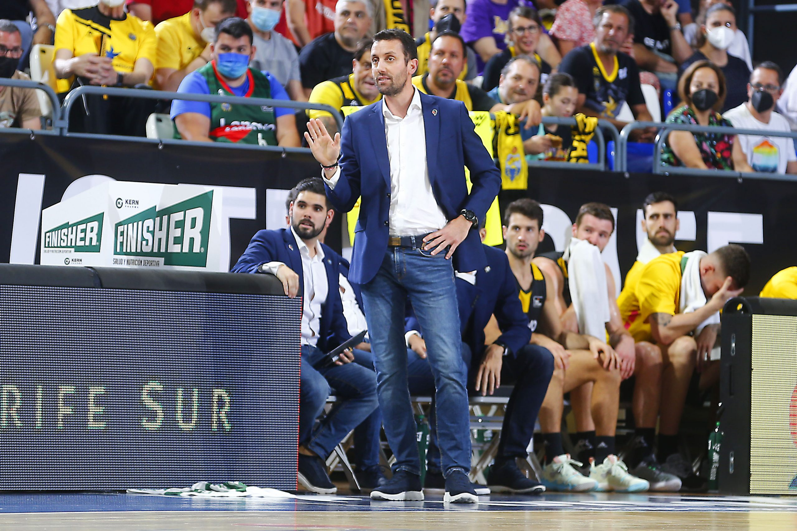 Marco Justo en su etapa como segundo entrenador del Lenovo Tenerife