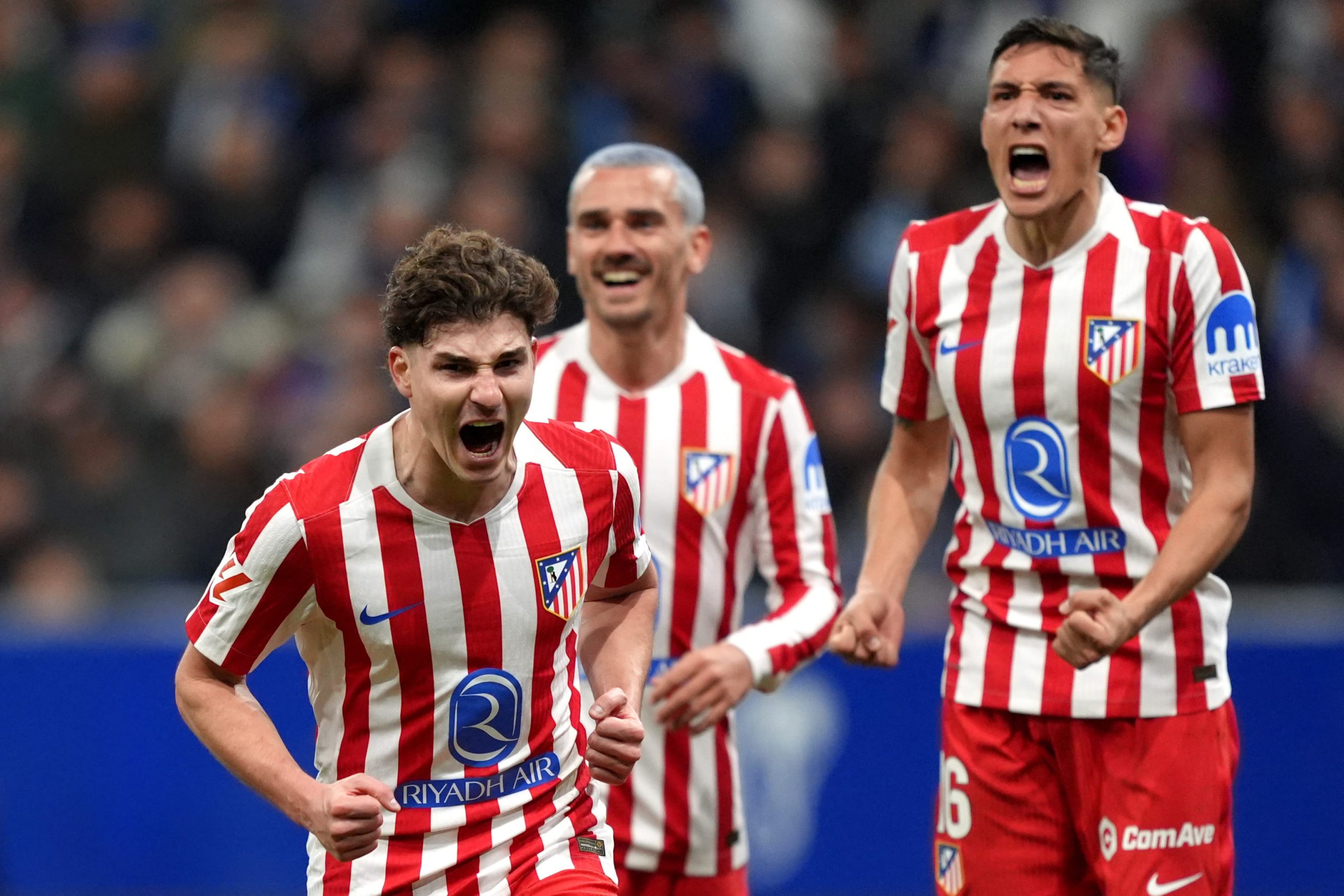 Julián Álvarez le da los tres puntos al Atlético.