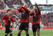 Muriqi celebra uno de sus históricos goles ante el Rayo