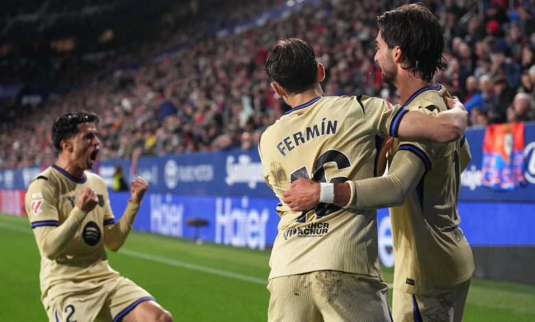 El Barcelona sentencia el título de liga en El Sadar.