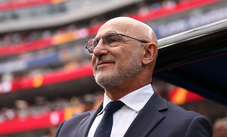 Luis De La Fuente, Head Coach of Spain, looks on before the FIFA World Cup 2026 Round of 32 match between Spain and Austria at Los Angeles Stadium on July 02, 2026 in Inglewood, California. (Photo by Francois Nel/Getty Images)