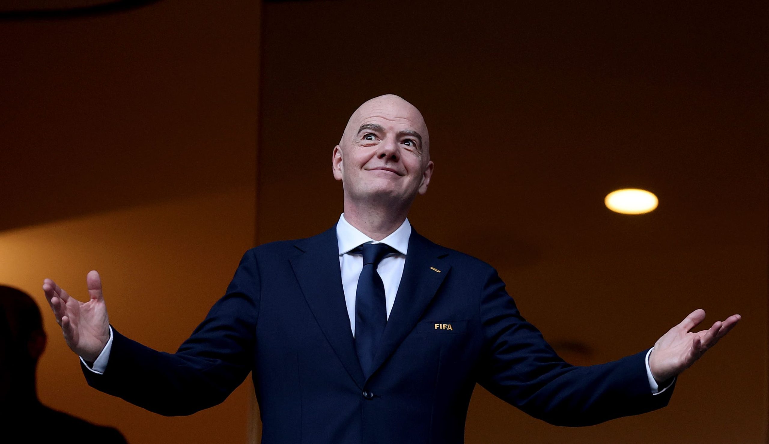 Infantino durante el partido entre aíses Bajos y Marruecos del pasado Mundial.
