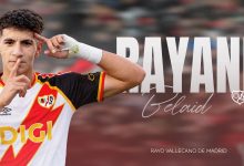 Imagen oficial del fichaje de Rayane Belaid por el Rayo Vallecano