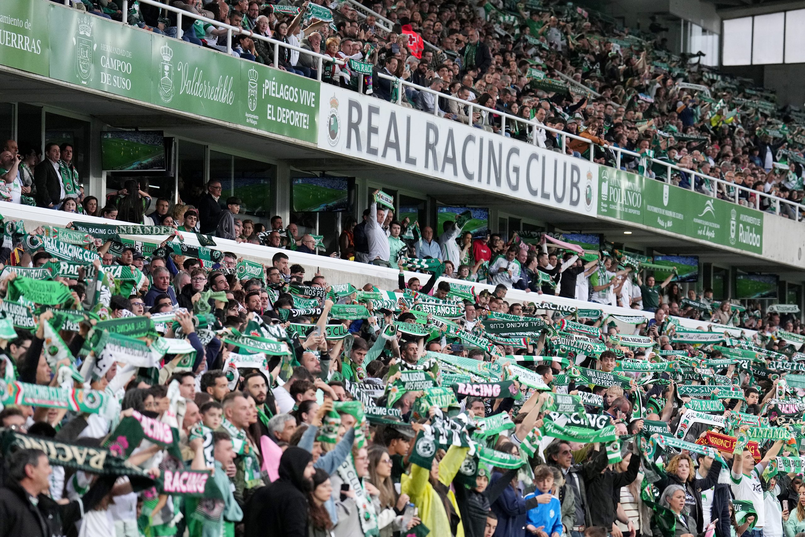 Afición Racing de Santander.