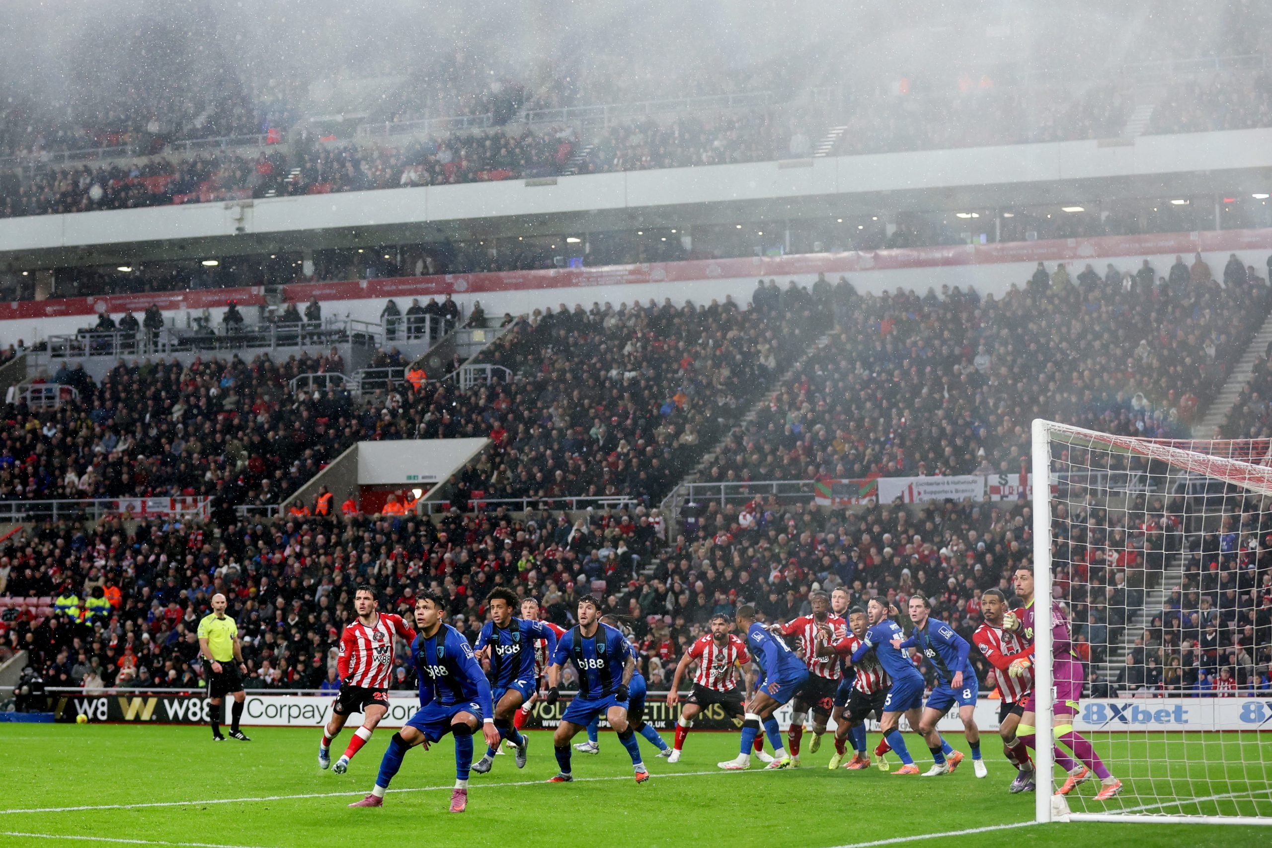 Imagen del partido entre Sunderland y Bournemouth la temporada pasada